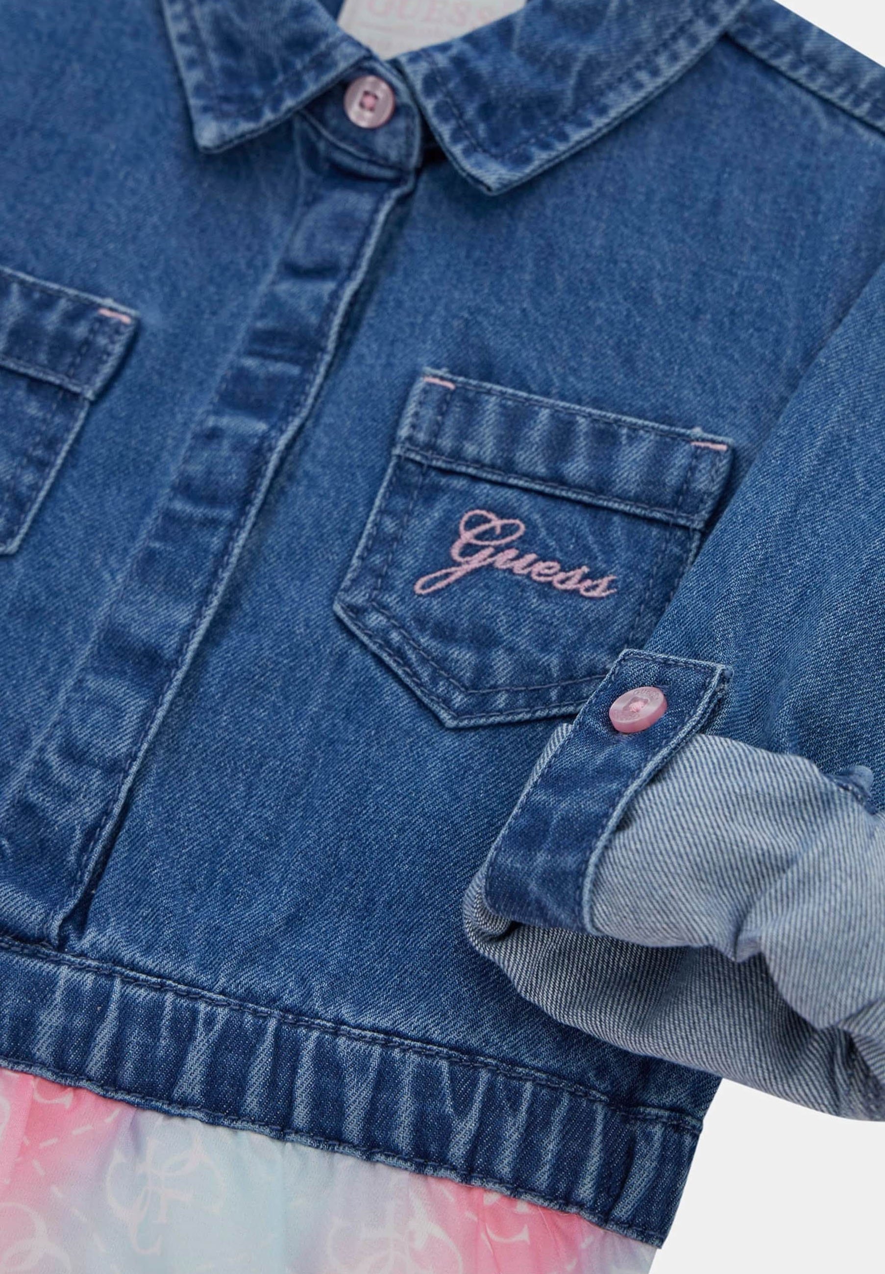 Abito in denim Guess - blu rosa