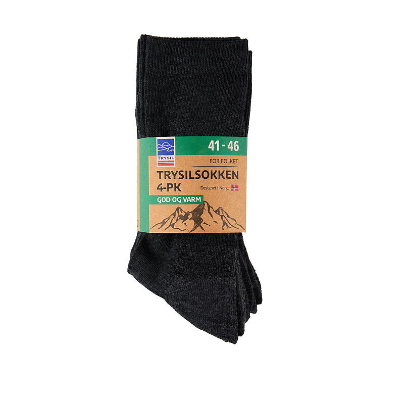 Chaussettes Trysil, lot de 4, pointure 41/46. Confortables et chaudes.
