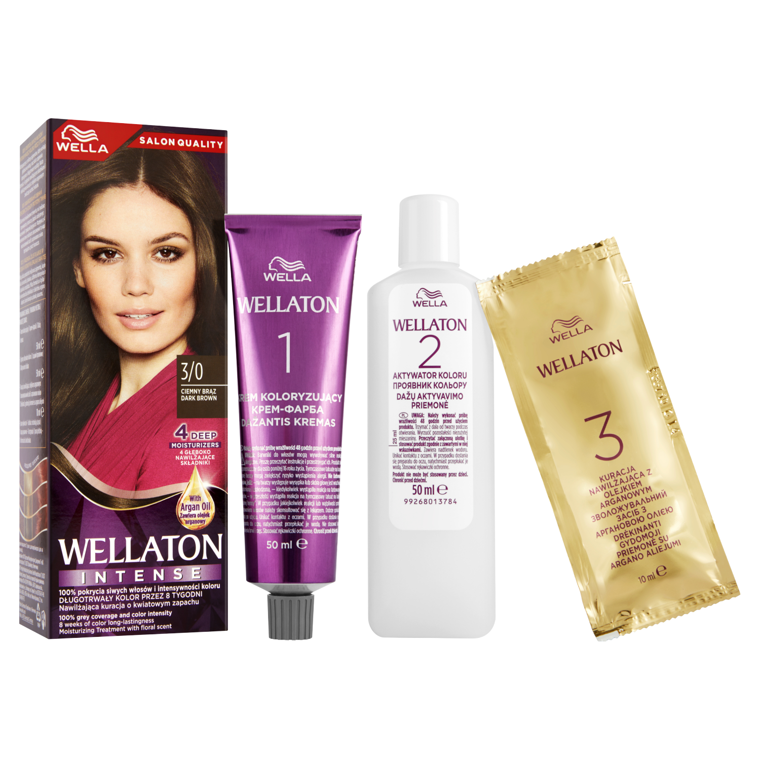 Crema colorante per capelli Wella 5/0 castano chiaro Wellaton