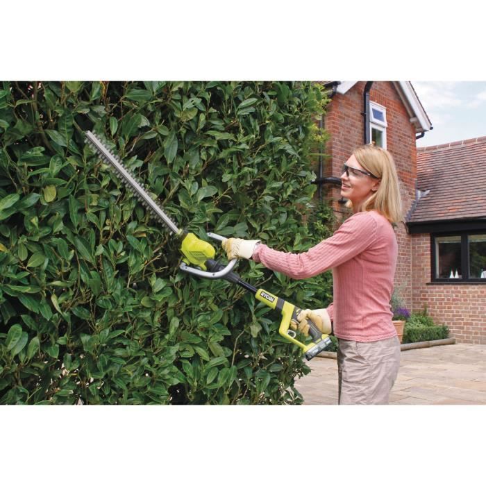RYOBI - Cortasetos de brazo articulado ONE+ de 18 V - Cuchillas de 50 cm - Espacio entre cuchillas de 16 mm - HedgeSweep™ - Batería y cargador no incluidos