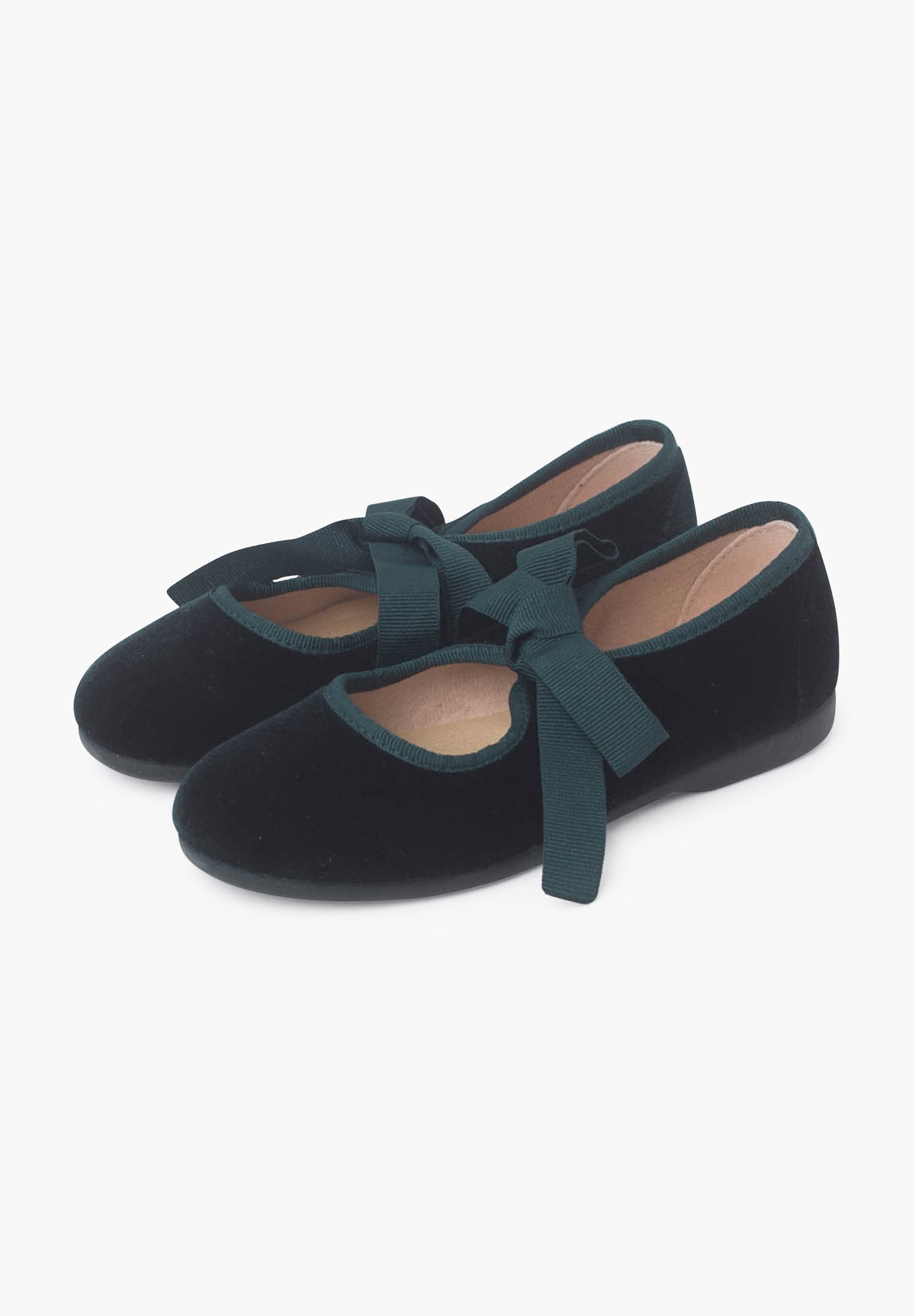 Pisamonas MERCEDITAS VELCIOPELO LAZO FAYA NIÑA - Babyschoentjes - verde