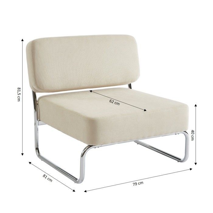 JACK fauteuil in beige stof