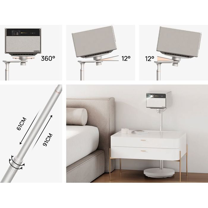 Vloerstandaard - XGIMI - HORIZON Ultra - Verstelbaar 61-91 cm - Aluminium van luchtvaartkwaliteit - Maximaal draagvermogen 6 kg