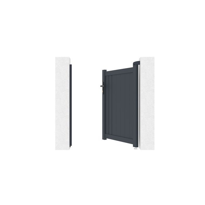 Puerta - Casanoov - GIONA - 1 m de altura (120 cm) - Gris antracita - Aluminio