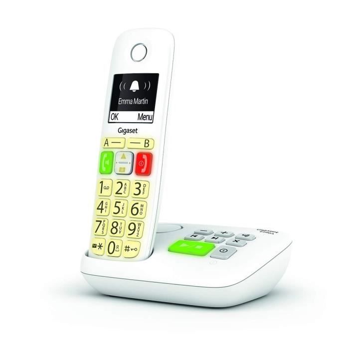 GIGASET E290 A Witte Draadloze Telefoon - Geïntegreerd antwoordapparaat en grote toetsen voor maximaal comfort