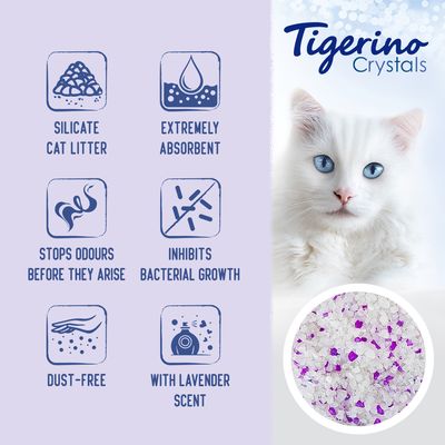 Lettiera per gatti Tigerino Crystals - Lavanda