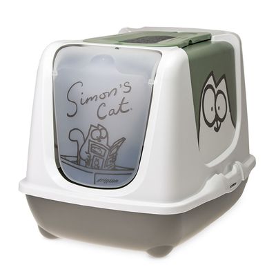 Litiera cu filtru Simon's Cat cu glugă