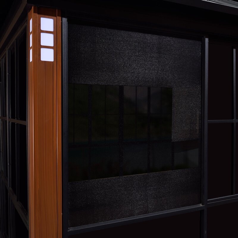Metalen tuinpaviljoen met twee verdiepingen, 4,27 m breed x 3,67 m diep.