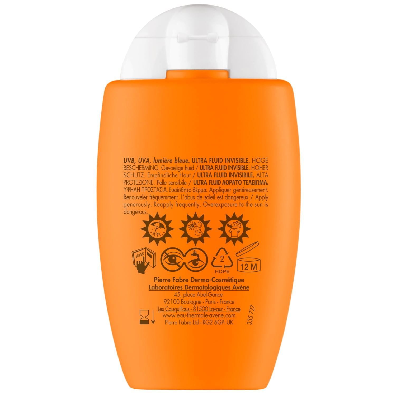 Avène Solskydd Ultra Fluid Osynlig SPF50 - 50 ml