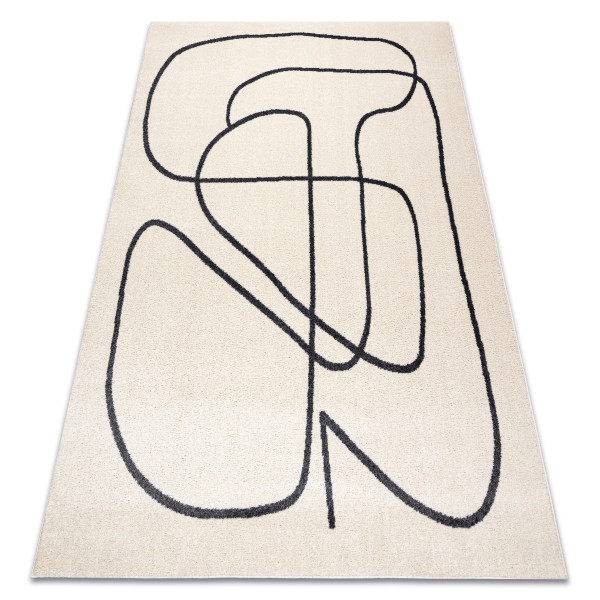 Dywan FUSION 8297 krem / ciemny szary - 80x150 cm