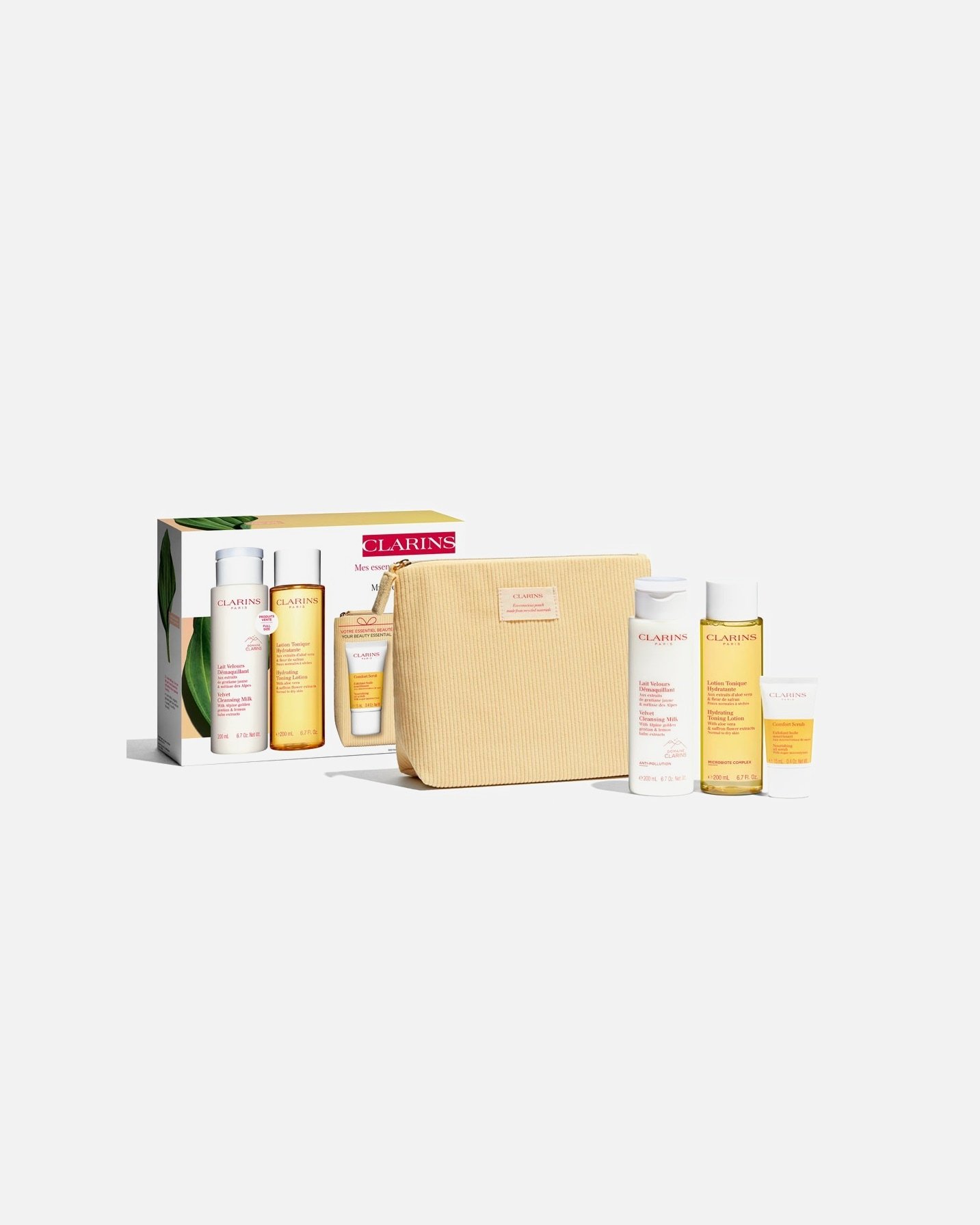 „Clarins“ veido priežiūros rinkinys: valomosios priemonės normaliai ir sausai odai – 1 vnt.