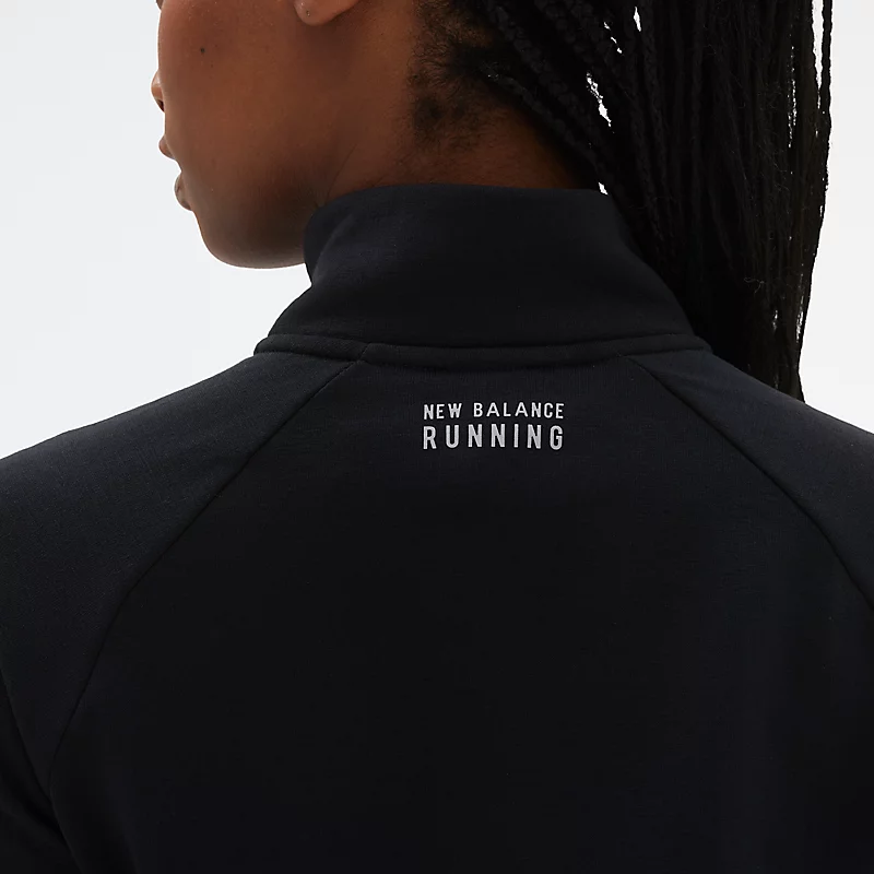 Femme NB Heat Grid Half Zip - ΜΑΥΡΟ
