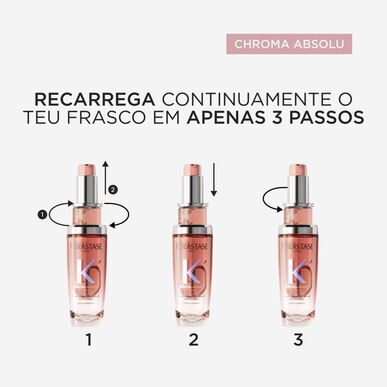 Kérastase Chroma Absolu L'Huile Chroma Éclat Aceite Capilar Recargable para Cabello Teñido, Brillo y Color, 75 ml