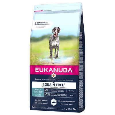 Eukanuba adulte de grande race sans céréales avec poissons de l'océan