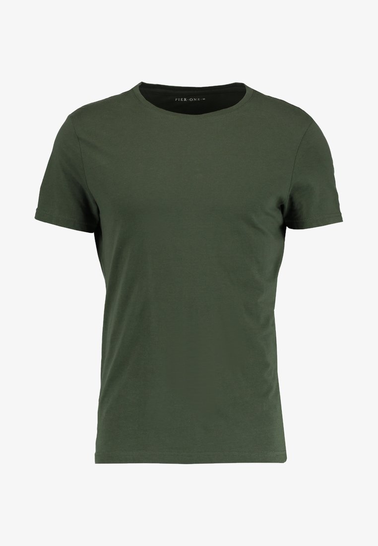 Pier One Basic T-shirt - kaki