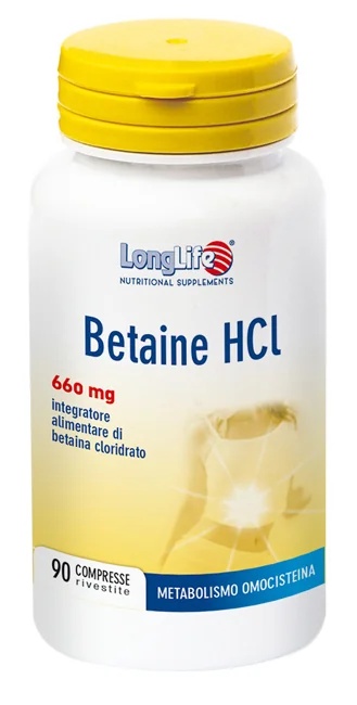LONG LIFE Nahrungsergänzungsmittel mit Betainhydrochlorid LongLife 90 Tabletten Für das Wohlbefinden der Verdauung