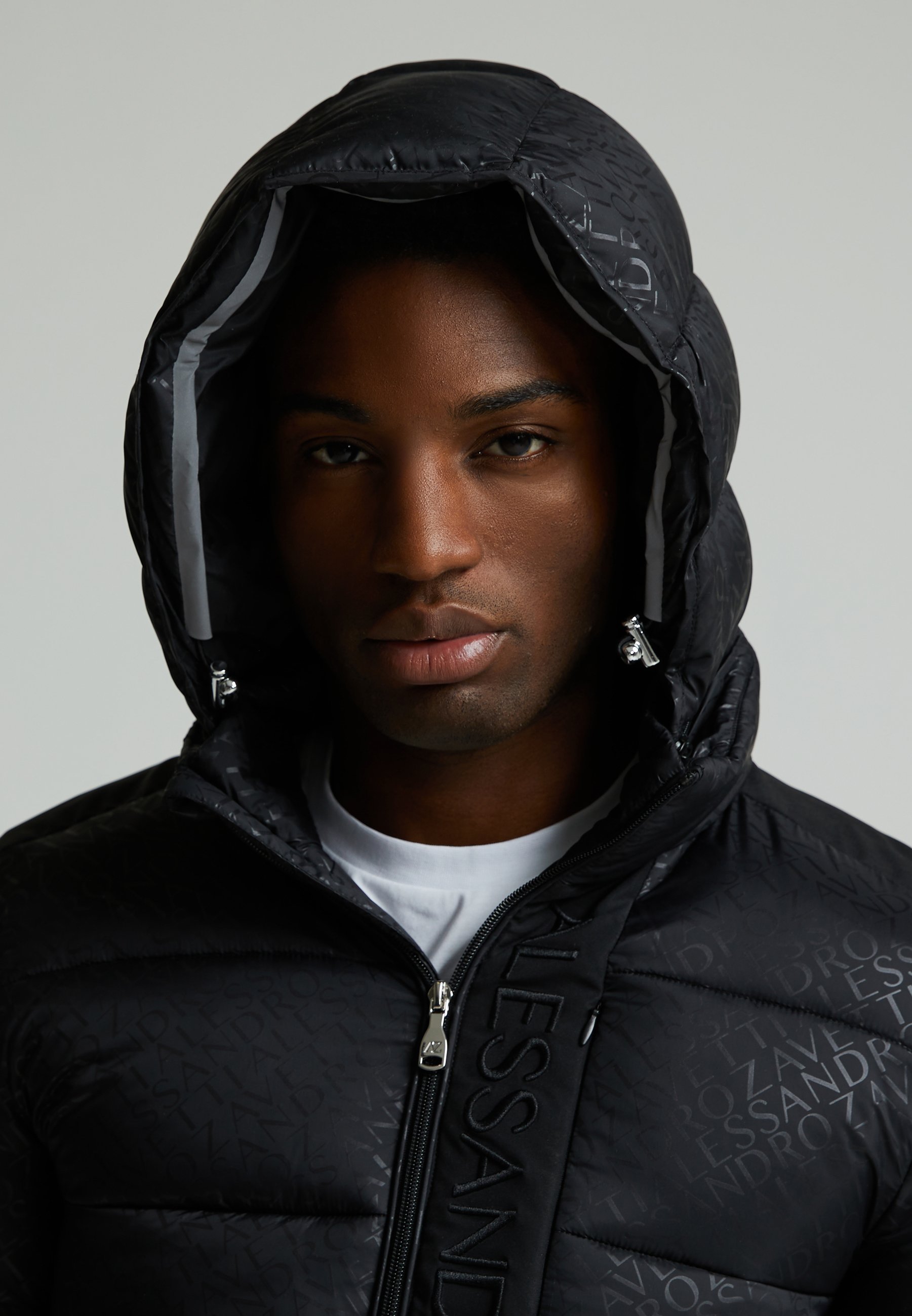 Alessandro Zavetti VITORNO 2.0 AOP PUFFER JACKET - Giacca invernale - jet black