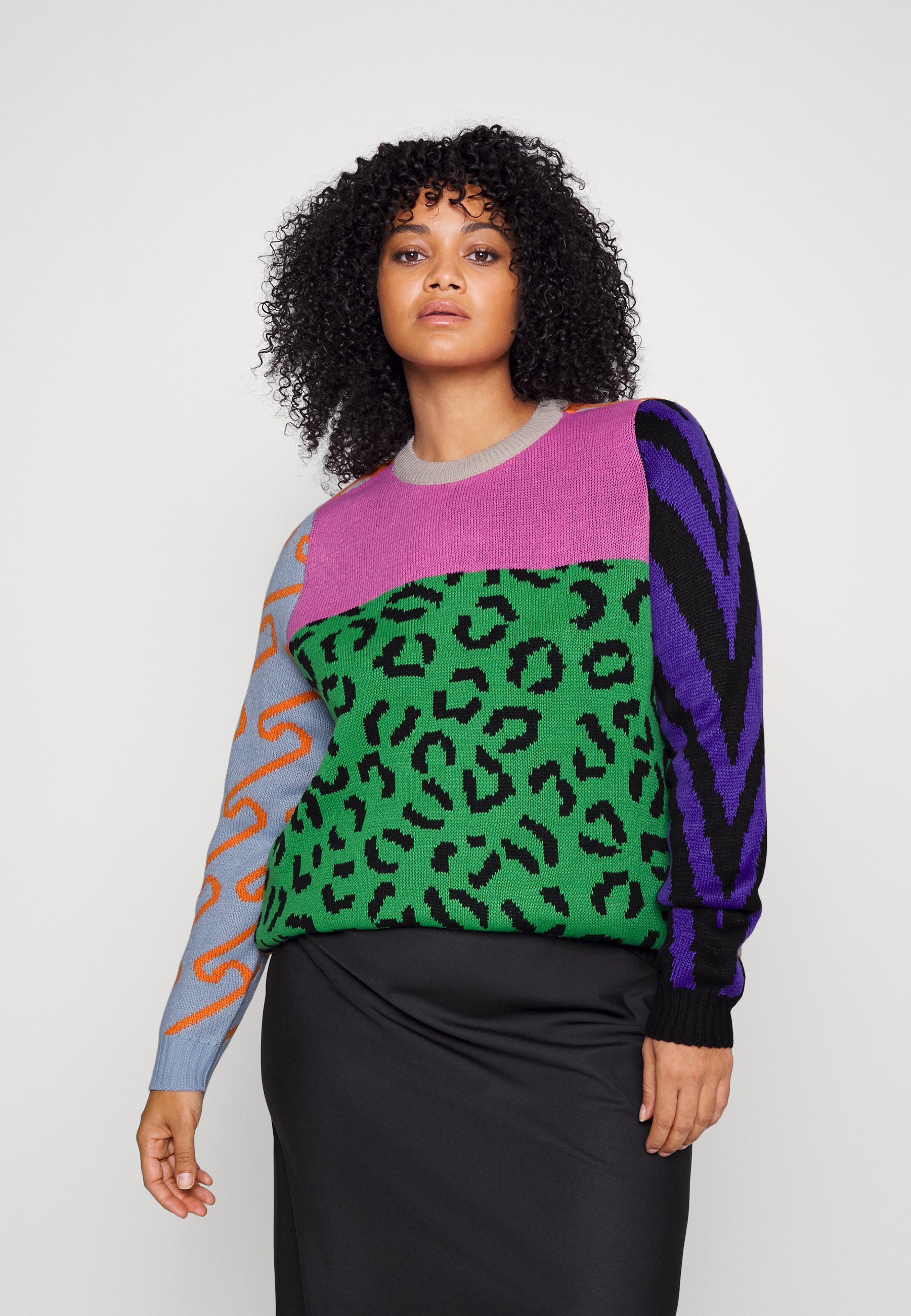 ONLY Carmakoma CARCYNDY MIX  - Jumper - strawberry moon/multi pattern mix