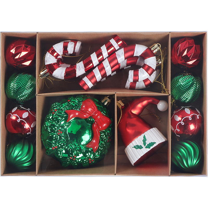 Paquete de 16 adornos navideños para el hogar Candycane Lane