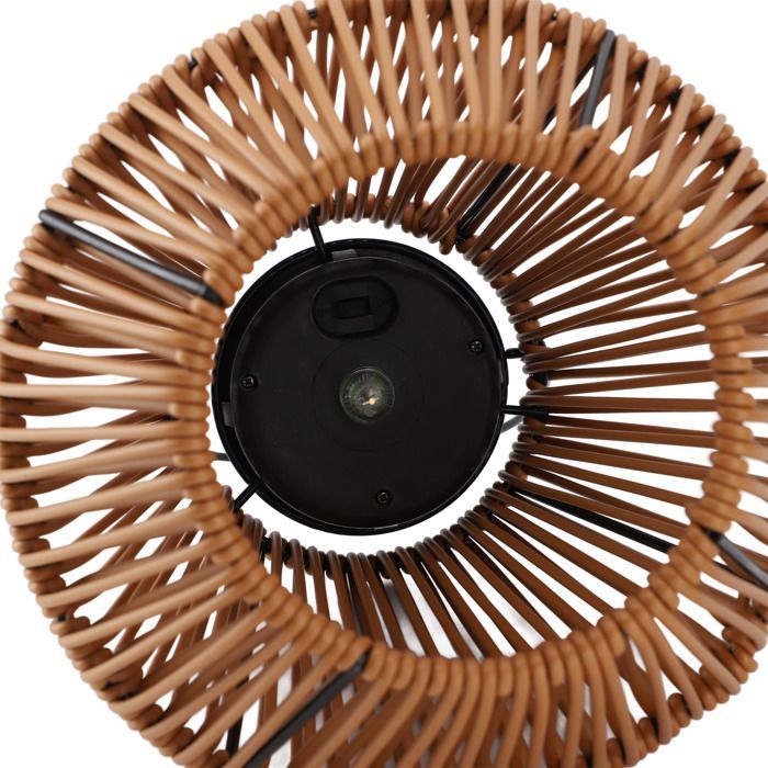 Farol solar decorativo - Ulisem - Ratán plástico - IP44 - Luz cálida