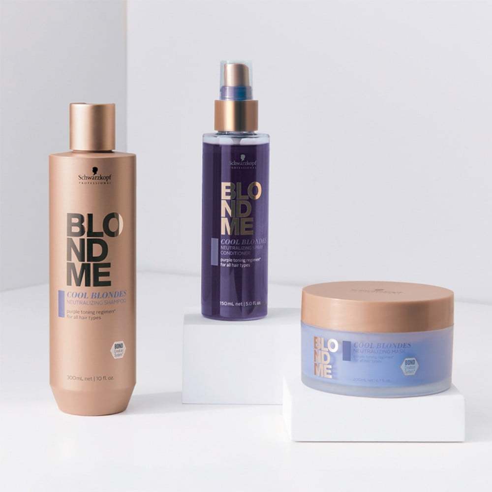 Schwarzkopf Professional BLONDME vēso blondo matu neitralizējošais sprejs nenoskalojamiem matiem - 150 ml