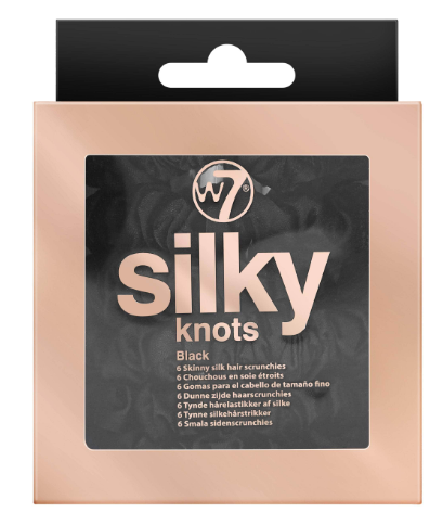 Set od 6 gumica za kosu Silky Knots, crne boje Dodaci za kosu