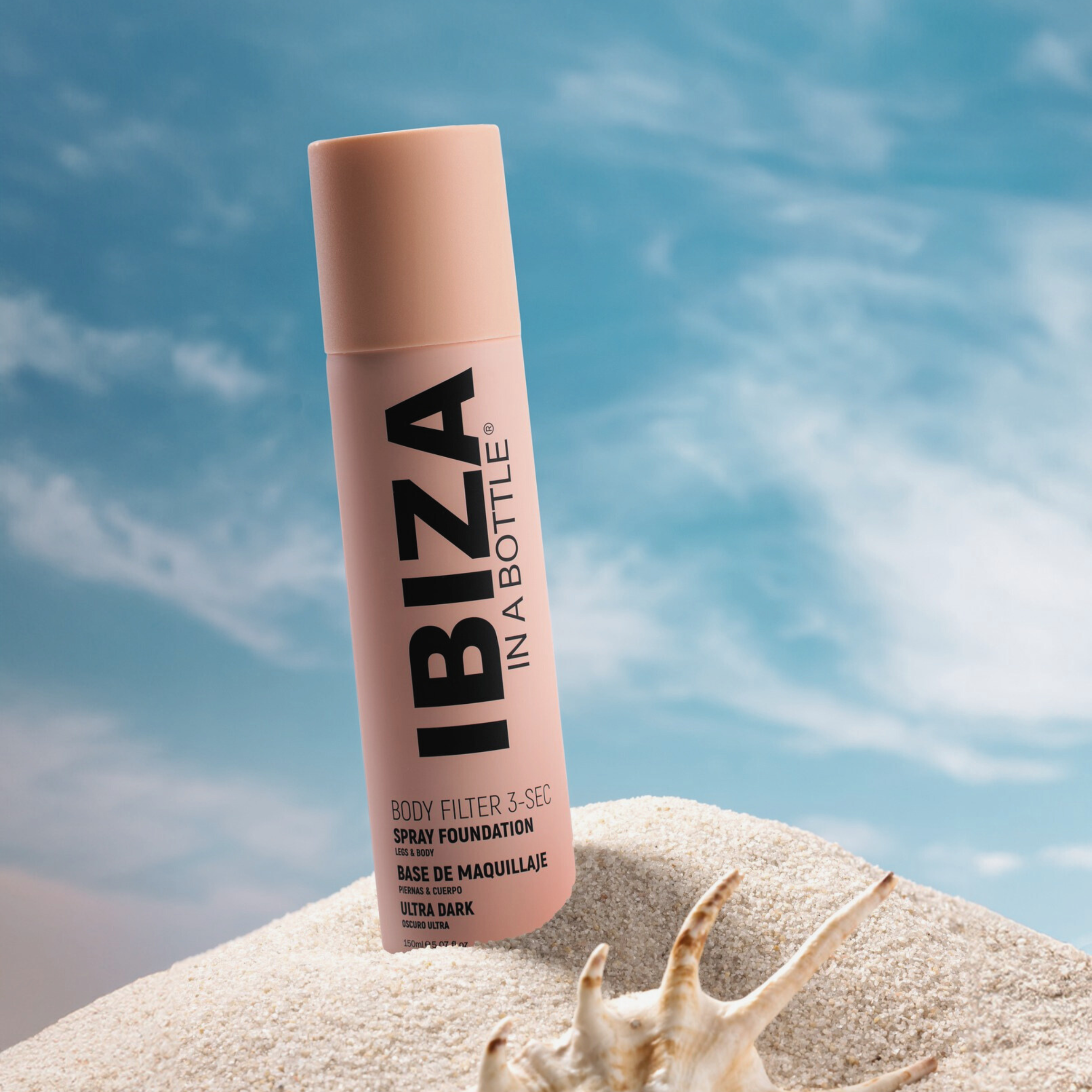 3-sekundni filter za telo Ultra Dark Nude za noge in telo Tanners