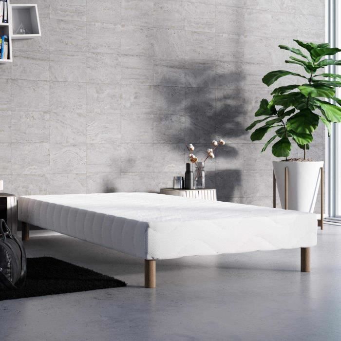 Upholstered bed base 90 x 190 cm + 4 legs included