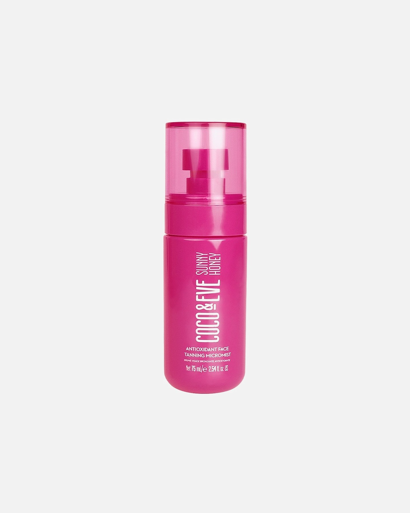 „Coco & Eve“ savaiminio įdegio „Sunny Honey“ antioksidacinis veido įdegio mikropurškalas – 75 ml
