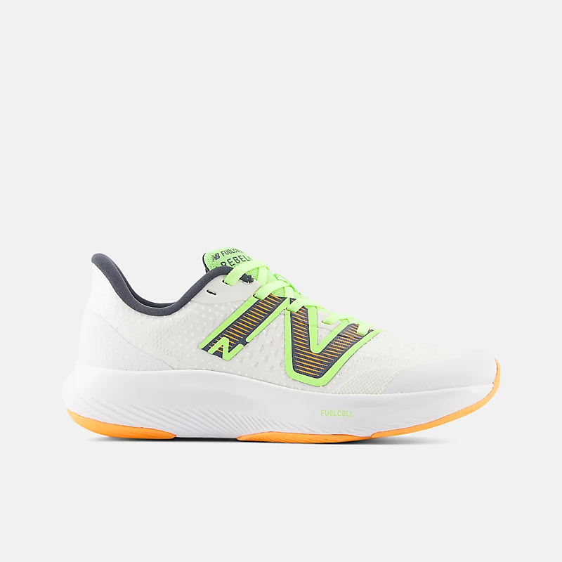 Kids FuelCell Rebel v3 – Weiß mit gebleichter Limette und scharfer Mango