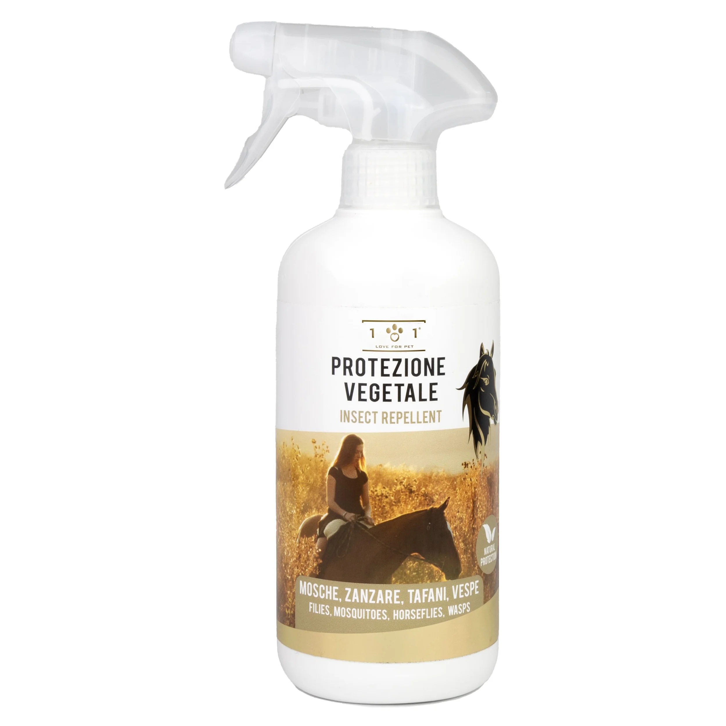 LÍNEA 101 101 Amor por las mascotas Protección de plantas Caballos 500 ml spray repelente