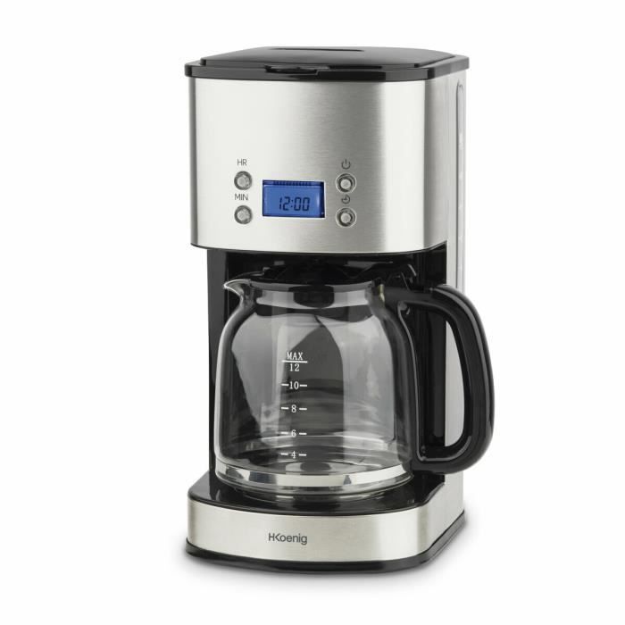 Cafetera programable con filtro H.KOENIG MG30 - 12-20 tazas - Gris - Apagado automático