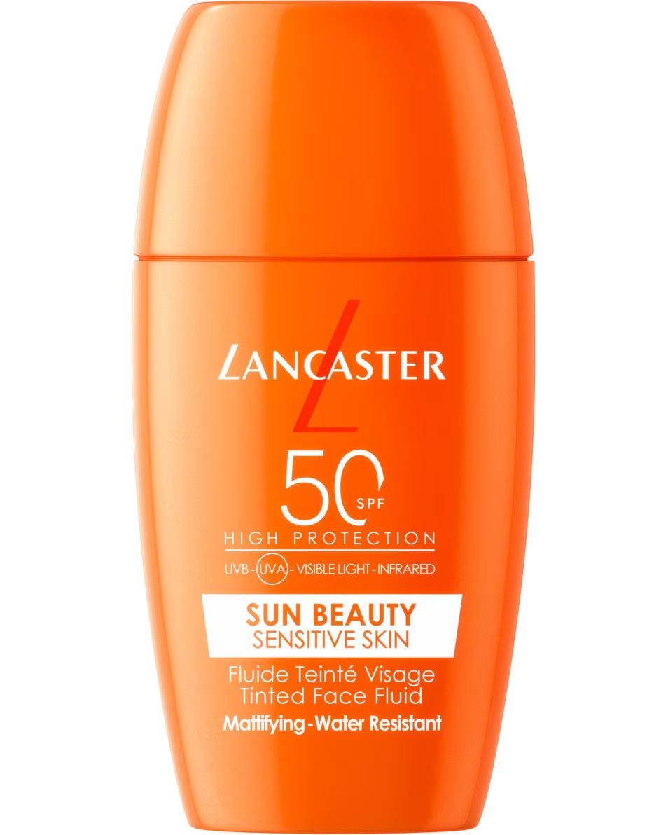 LANCASTER Sun Beauty tonirani fluid za lice za osjetljivu kožu SPF50