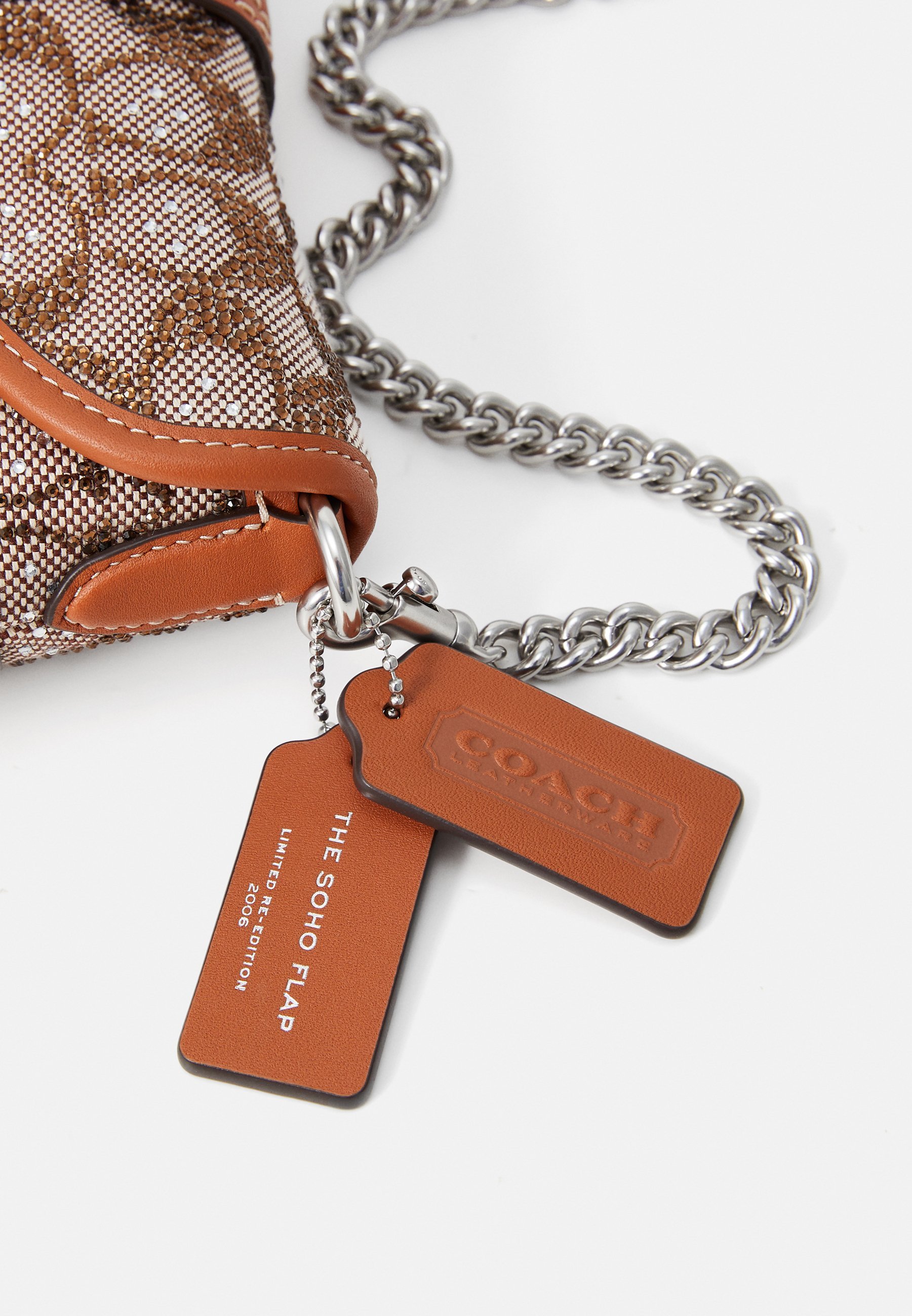 Borsa COACH CRYSTAL SIGNATURE SOHO - Borsa a mano - ambra brunita