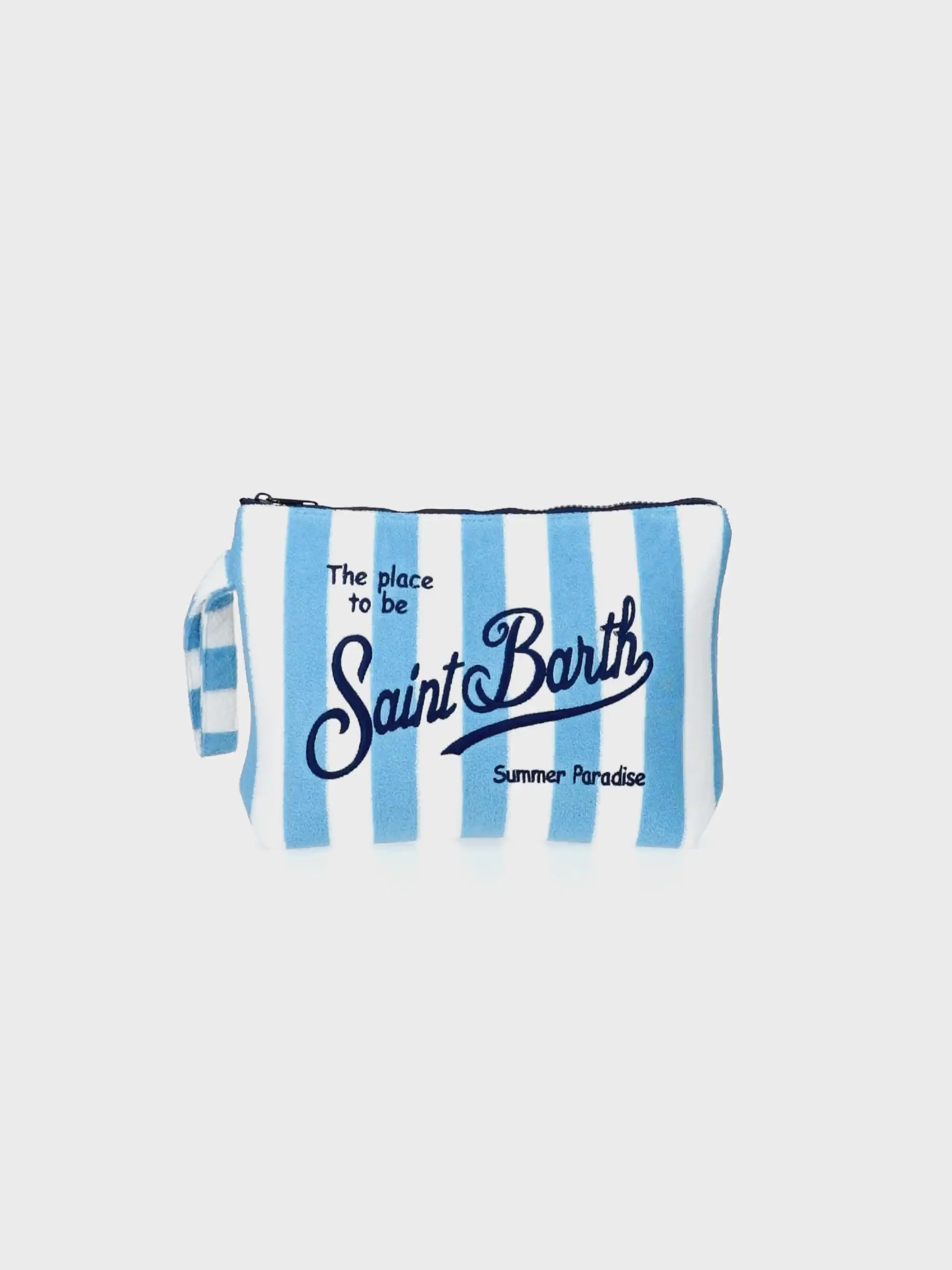 Pochette Aline L en éponge à rayures en relief