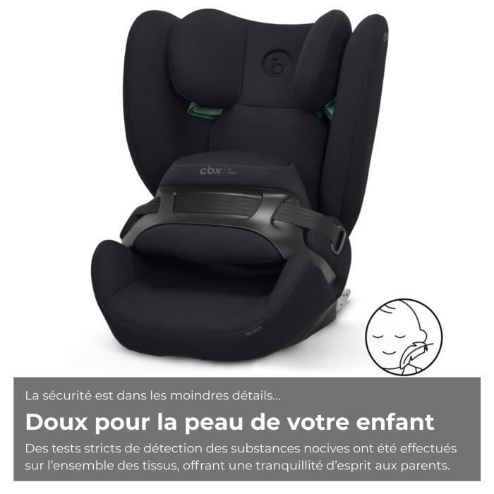 Silla de coche Cybex Pallas B i-Size CBX - 76 a 150 cm - 9 a 50 kg - 15 meses a 12 años - Negro puro