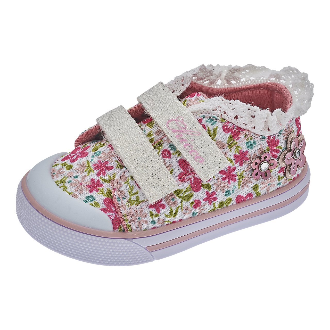 Baskets fleuries Gala pour filles