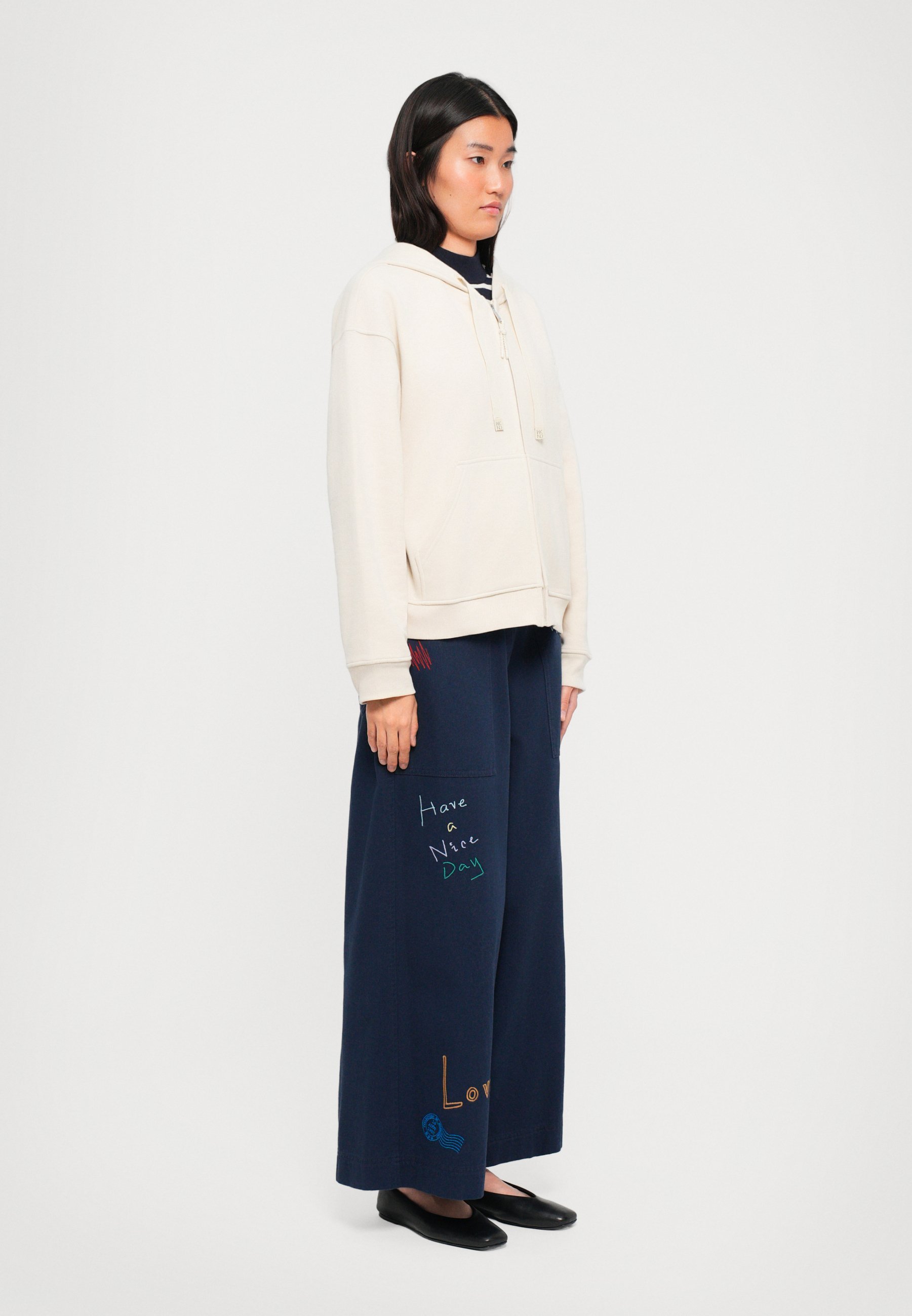 WEEKEND MaxMara CANE - Sweat-shirt zippé - ivoire