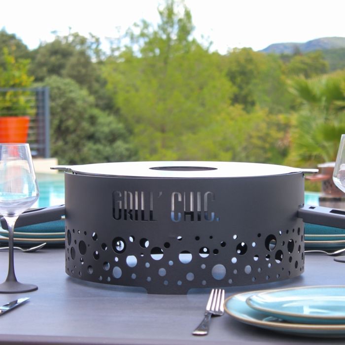 Ptit Grill stalen antraciet vuurkorf