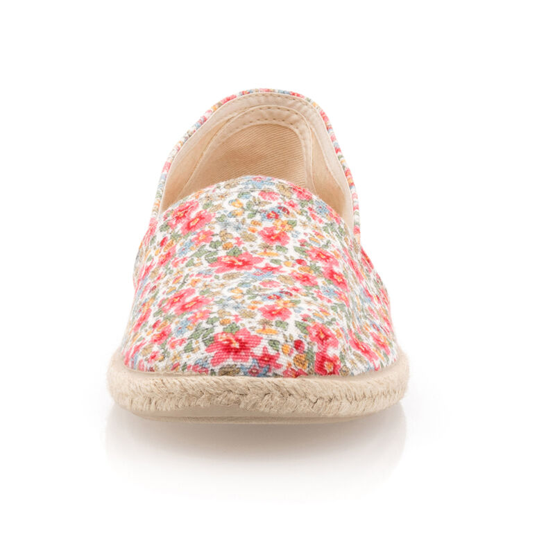 Alpargatas multicolores para mujer con suela de cuerda.