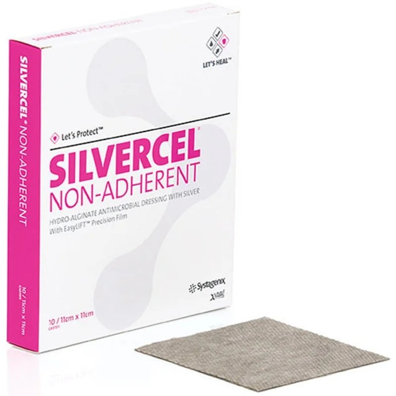 3M Silvercel antiseptisch verband zonder kleeflaag, 10x20 cm, 5 stuks