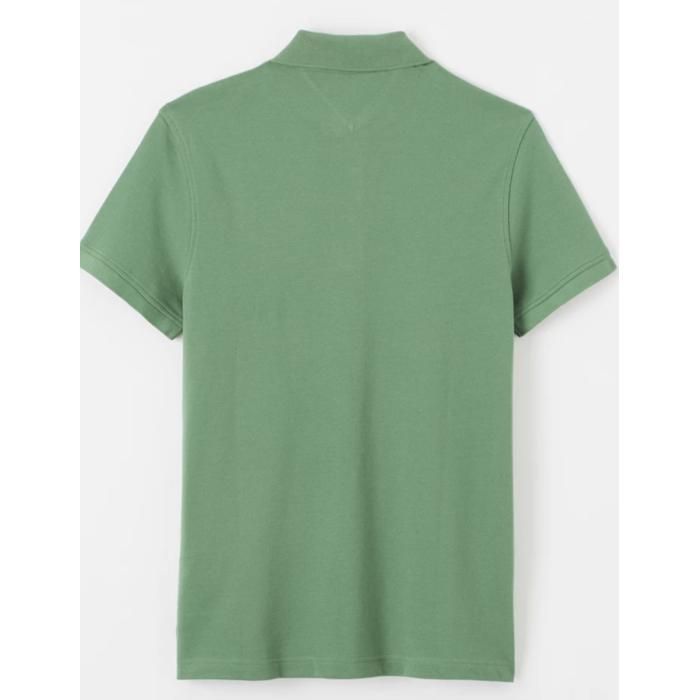 Camisa polo Tommy Hilfiger de manga curta, verde, corte slim, tamanho EUA