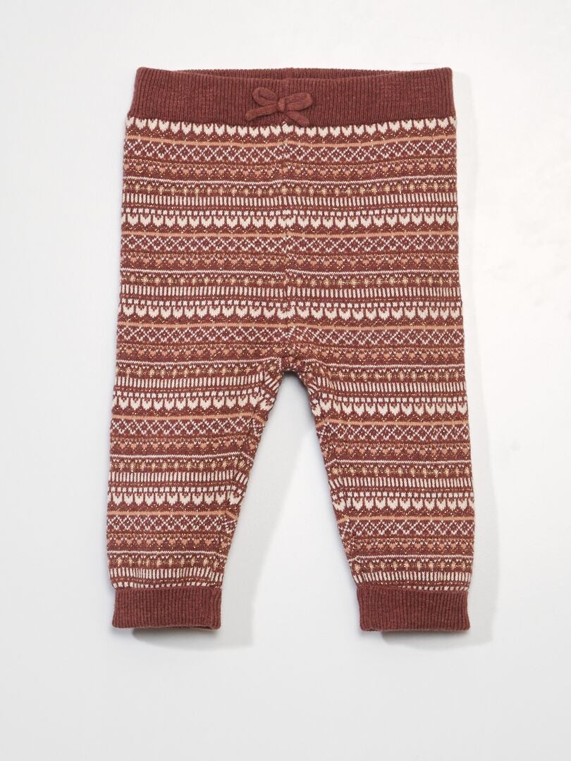 Lange legging met patroon - ROOD