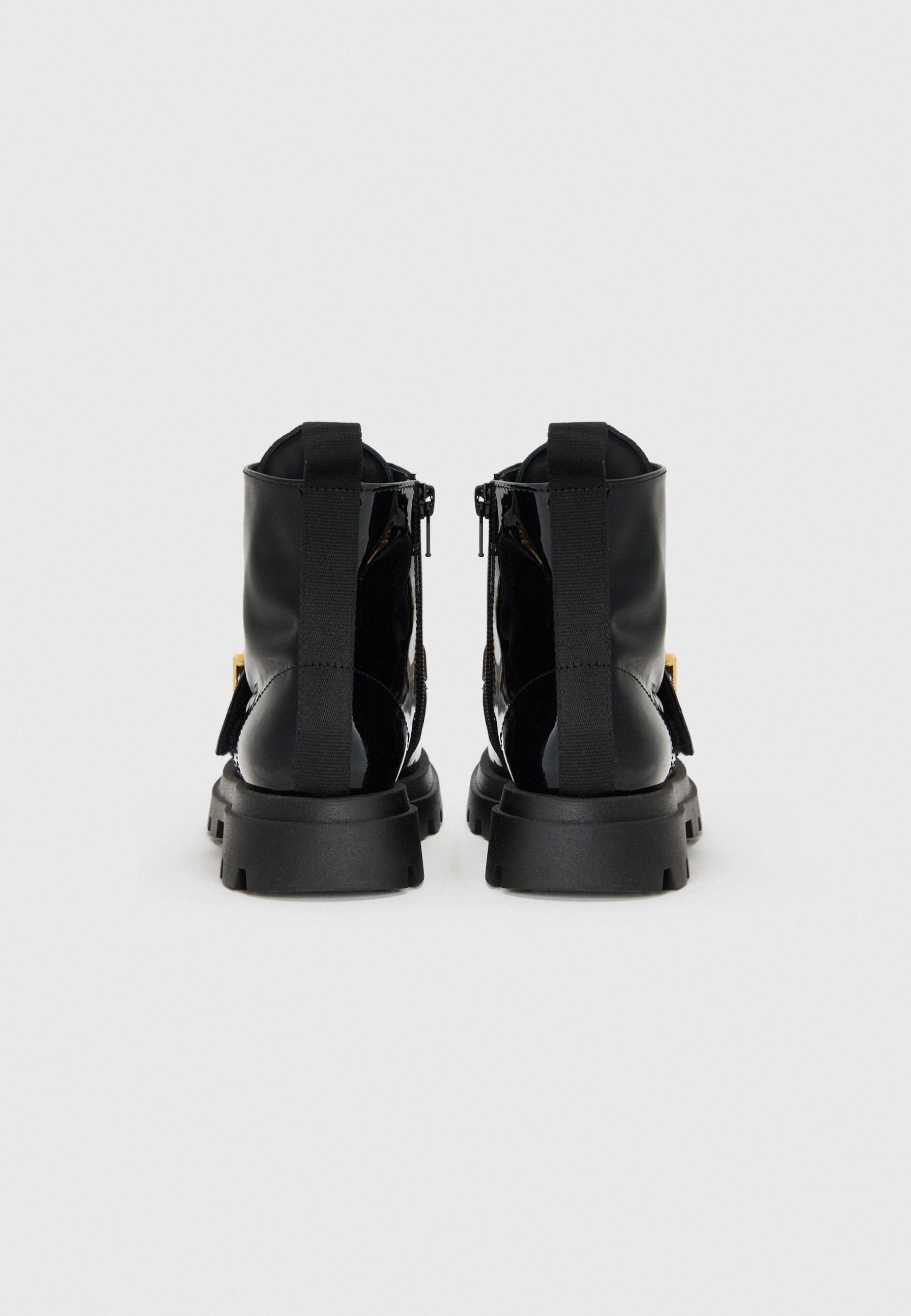 MOSCHINO UNISEX - Schnürstiefeletten - schwarz/goldfarben