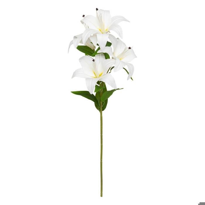 Tallo artificial de lirios blancos compuesto por 4 lirios 