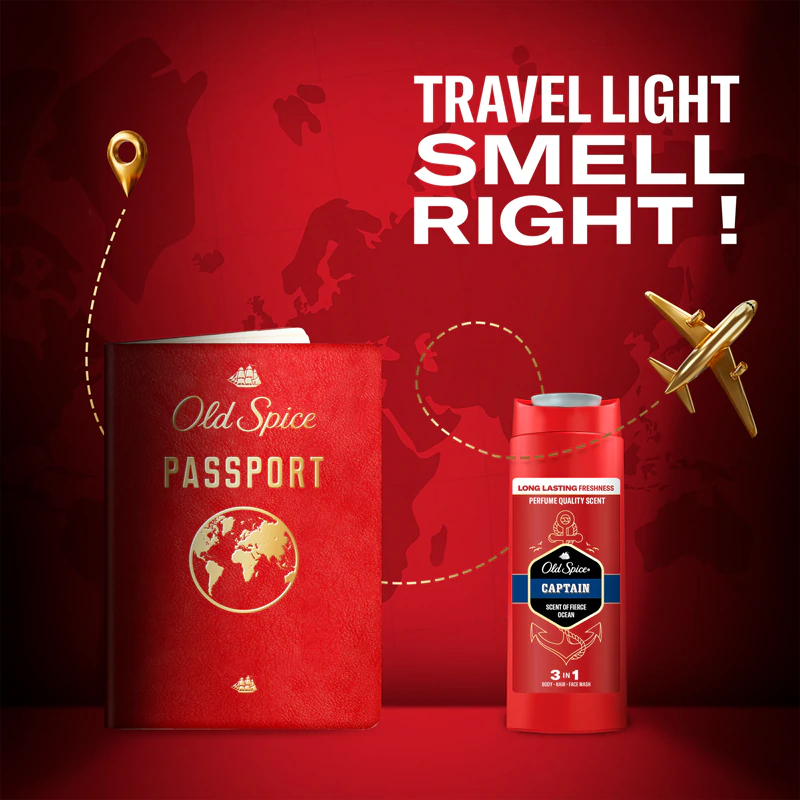 Gel de banho Old Spice Captain para homens