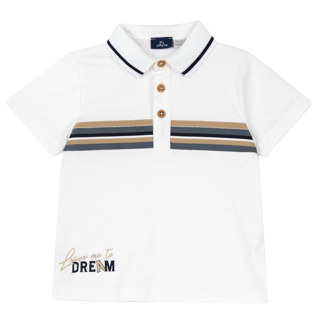 Tricou polo cu mânecă scurtă și dungi