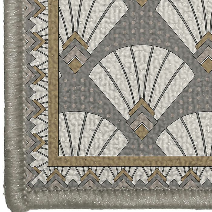 tapis rectangle antidérapant 57 x 115 cm imprime Art deco chic