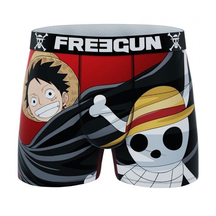 Freegun Men's ONE PIECE Boxer Shorts, Men's Underwear - Black (Pack of 5)