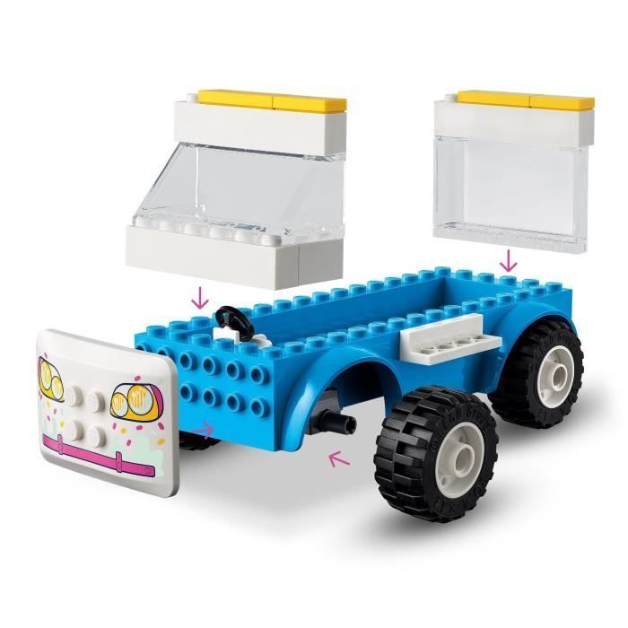 LEGO® 41715 Friends Ice Cream Truck, Building Toy with Dog Figures, Vehicle and Dash and Andrea Mini-Dolls, Ages 4+
